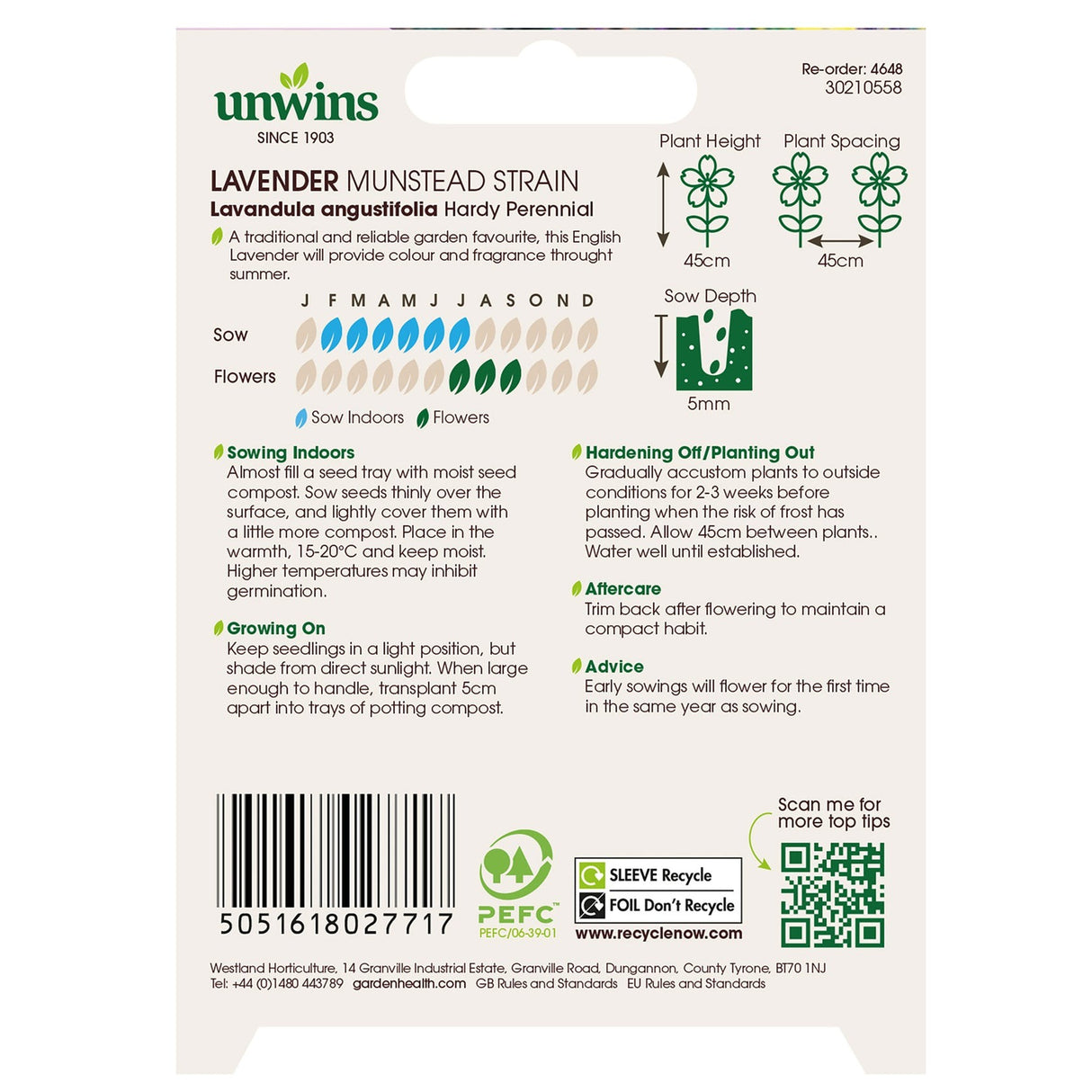 Unwins Lavender Munstead Strain