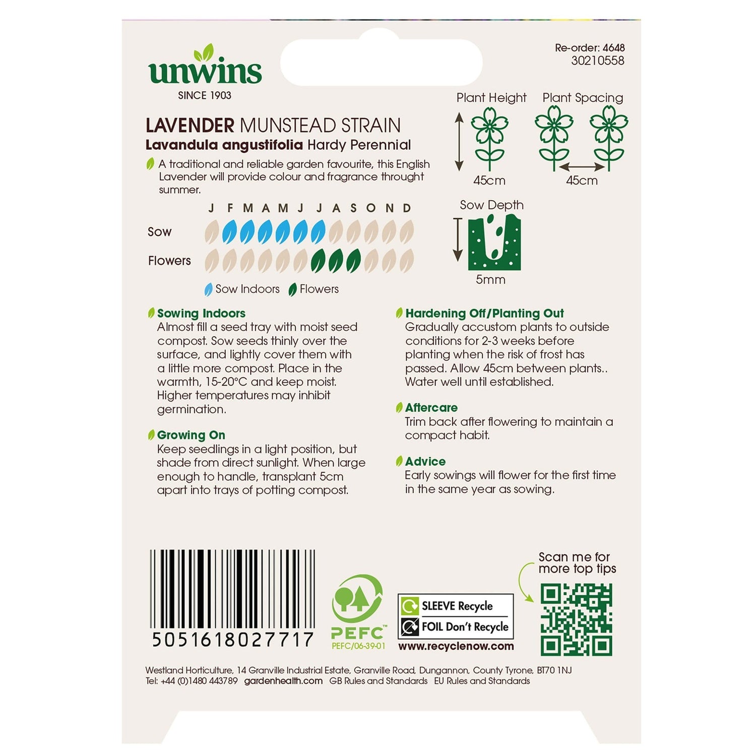 Unwins Lavender Munstead Strain