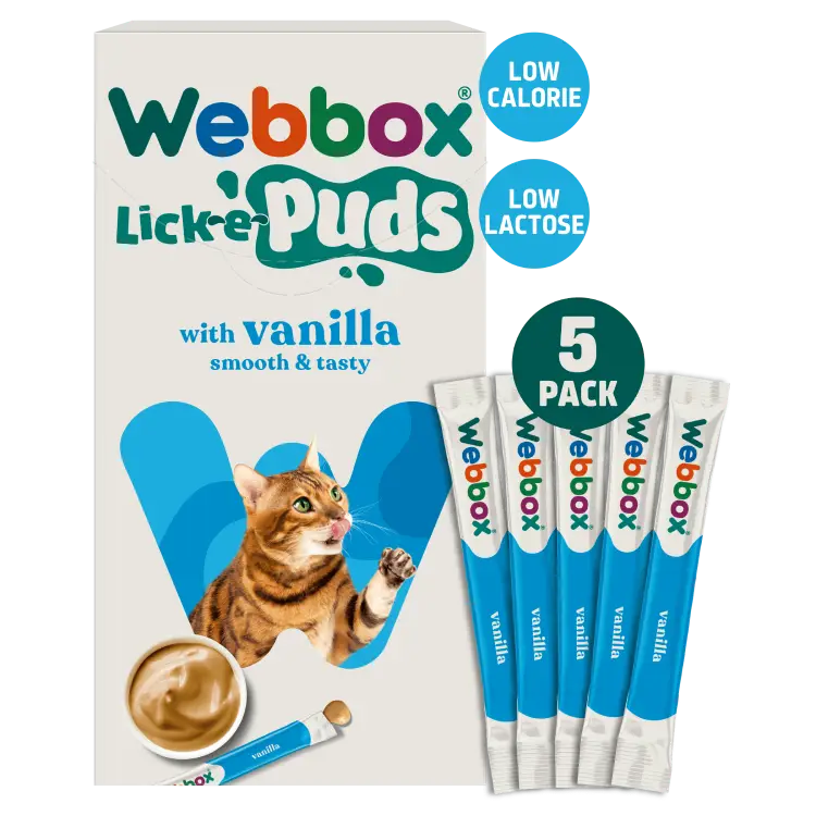 Webbox Lick-e-Puds Vanilla Cat Treats 5pk (75g)
