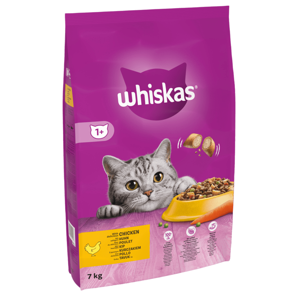 Whiskas 1+ Adult with Chicken Dry Cat Food 7kg