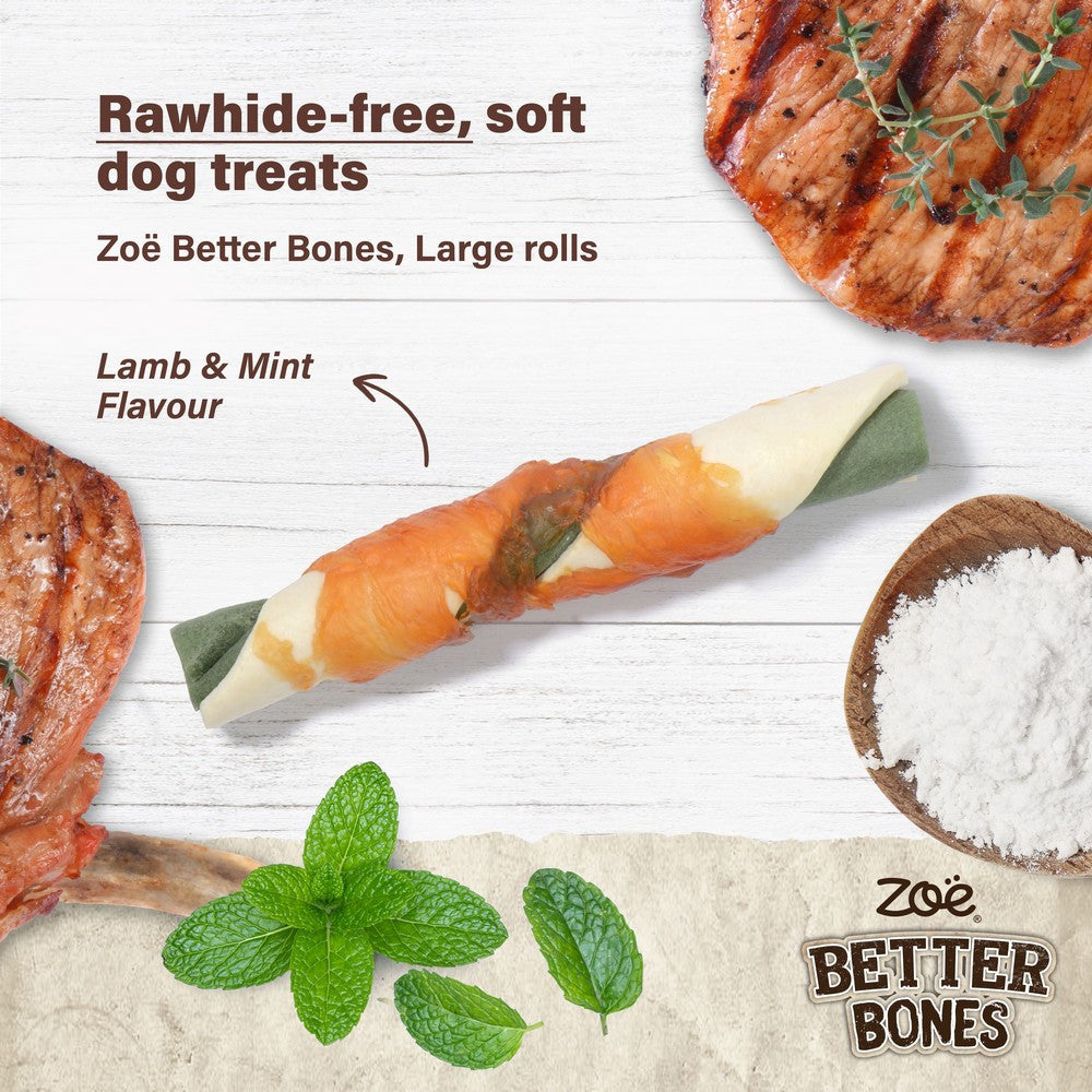 Zoe Better Bones Lamb & Mint Wrapped Large Rolls 10pk