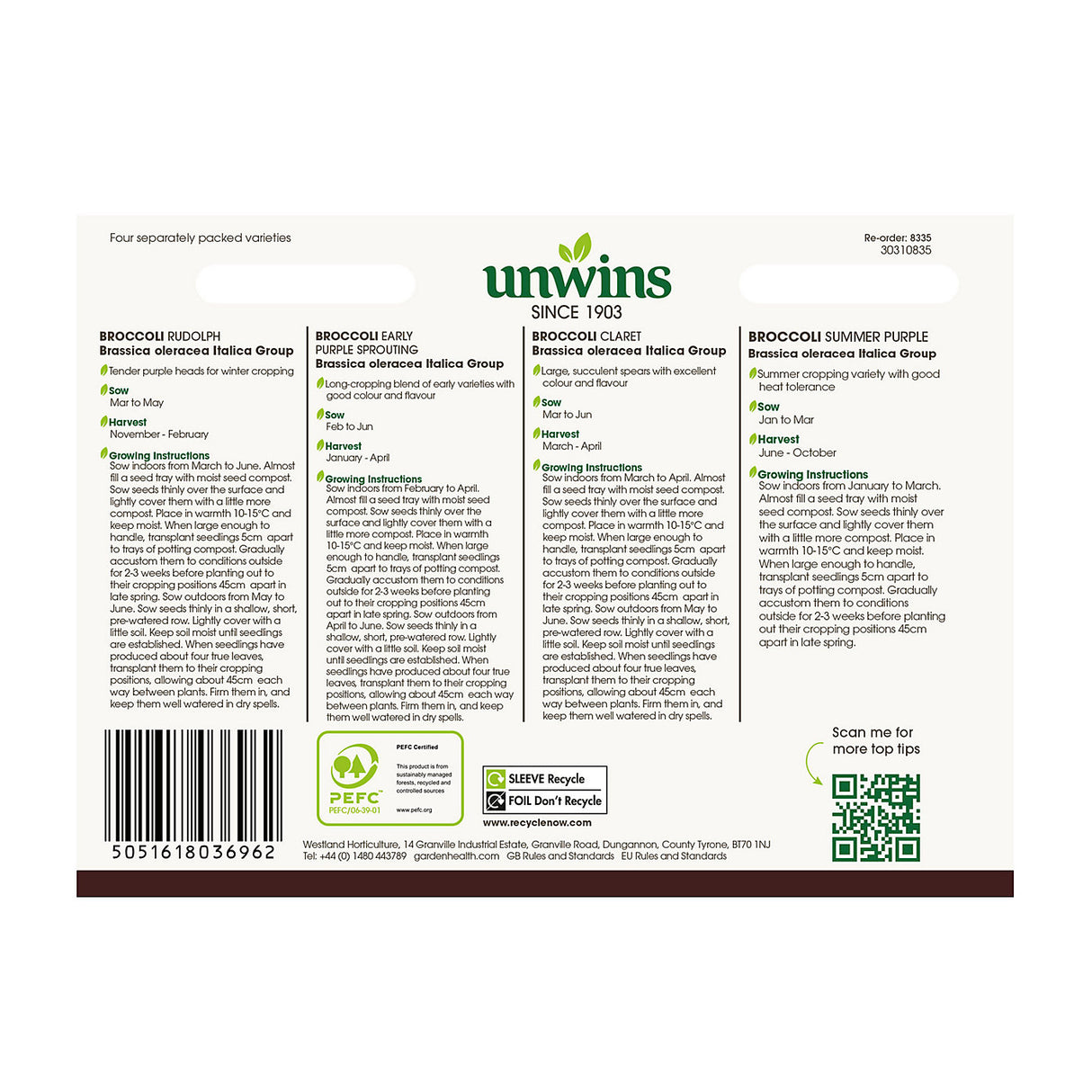 Unwins Broccoli All Season Collection