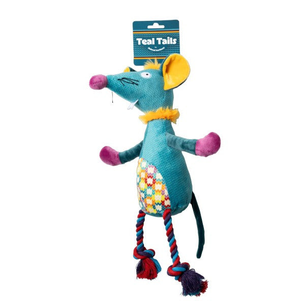 Animal Instincts Teal Tails Tim Mouse Plush