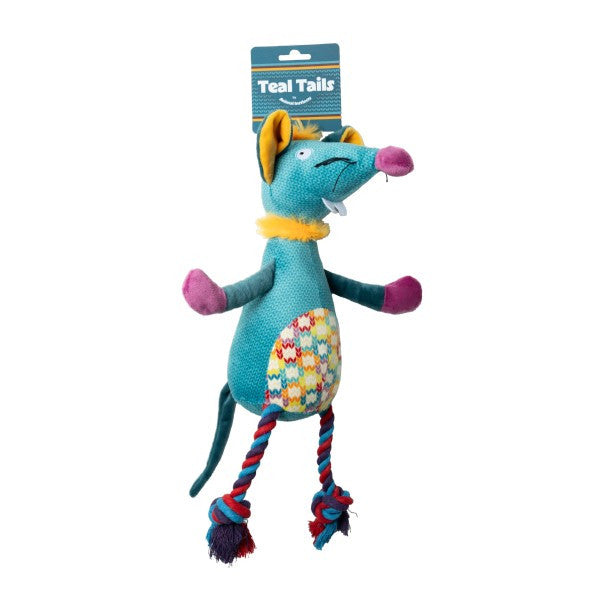 Animal Instincts Teal Tails Tim Mouse Plush