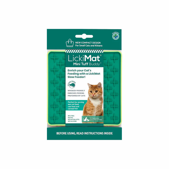 LickiMat Cat Mini Tuff Buddy Green