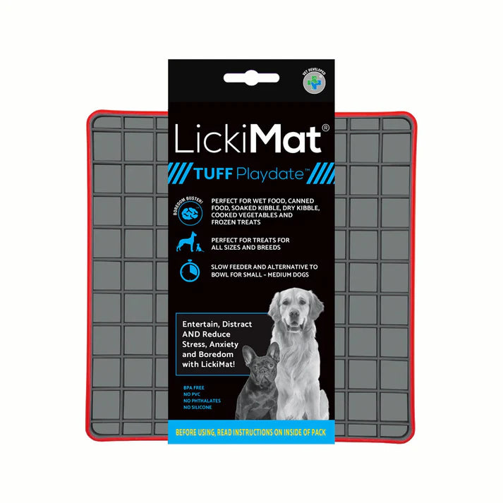 LickiMat Tuff Playdate Red
