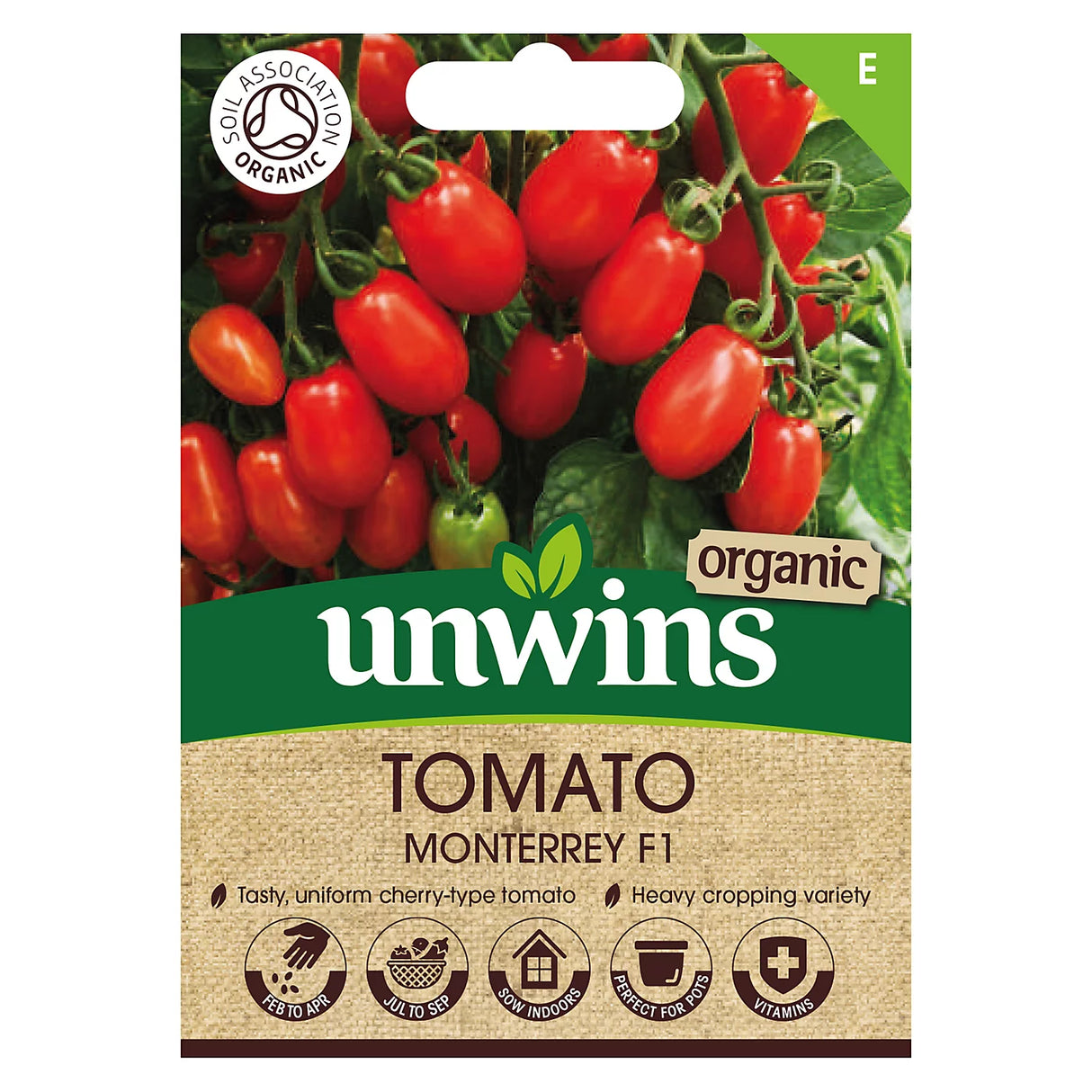 Unwins Tomato (Cherry) Monterrey F1 (Organic)