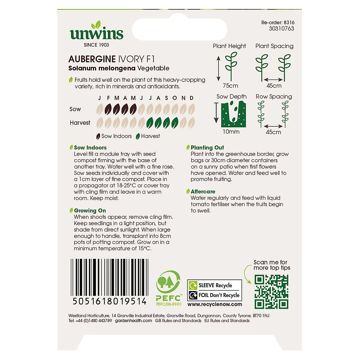 Unwins Aubergine Ivory F1