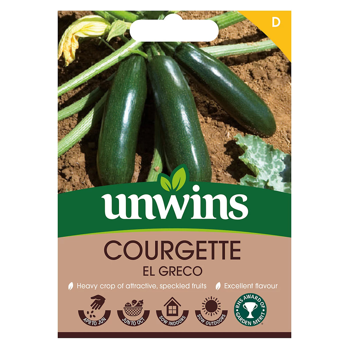 Unwins Courgette El Greco