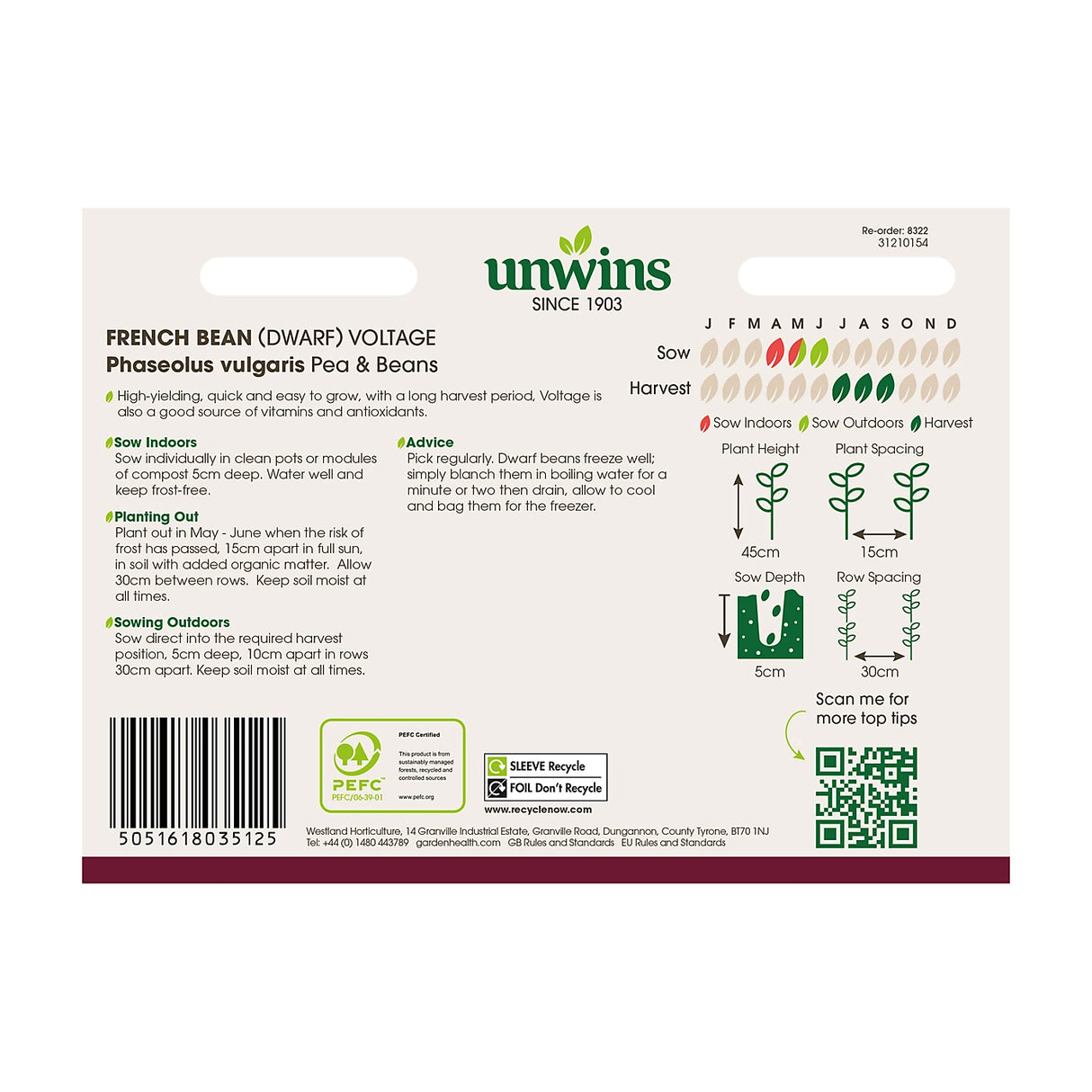 Unwins French Bean (Dwarf) Voltage