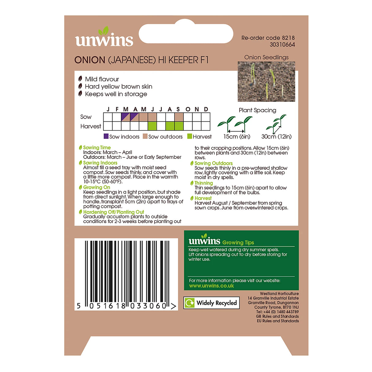 Unwins Onion (Japanese) Hi Keeper F1
