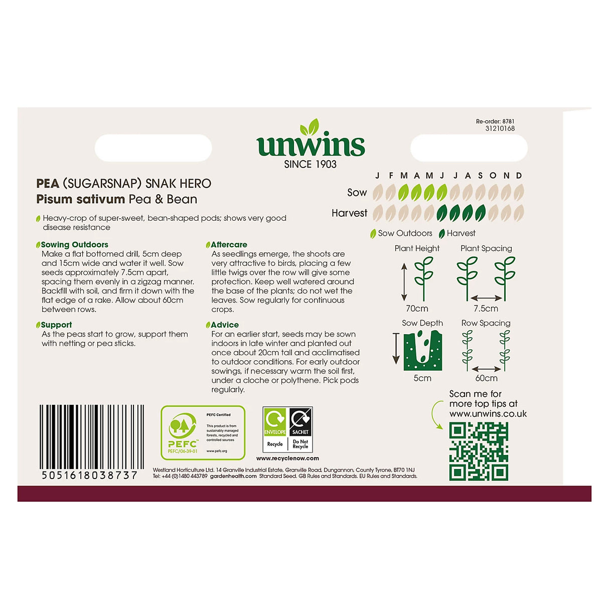 Unwins Pea (Sugarsnap) Snak Hero