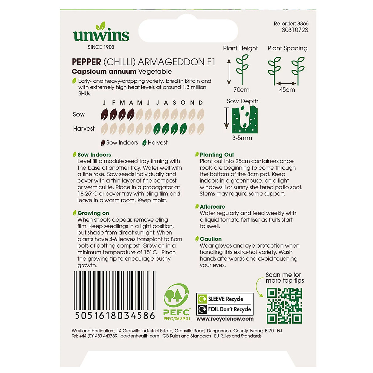 Unwins Pepper (Chilli) Armageddon F1