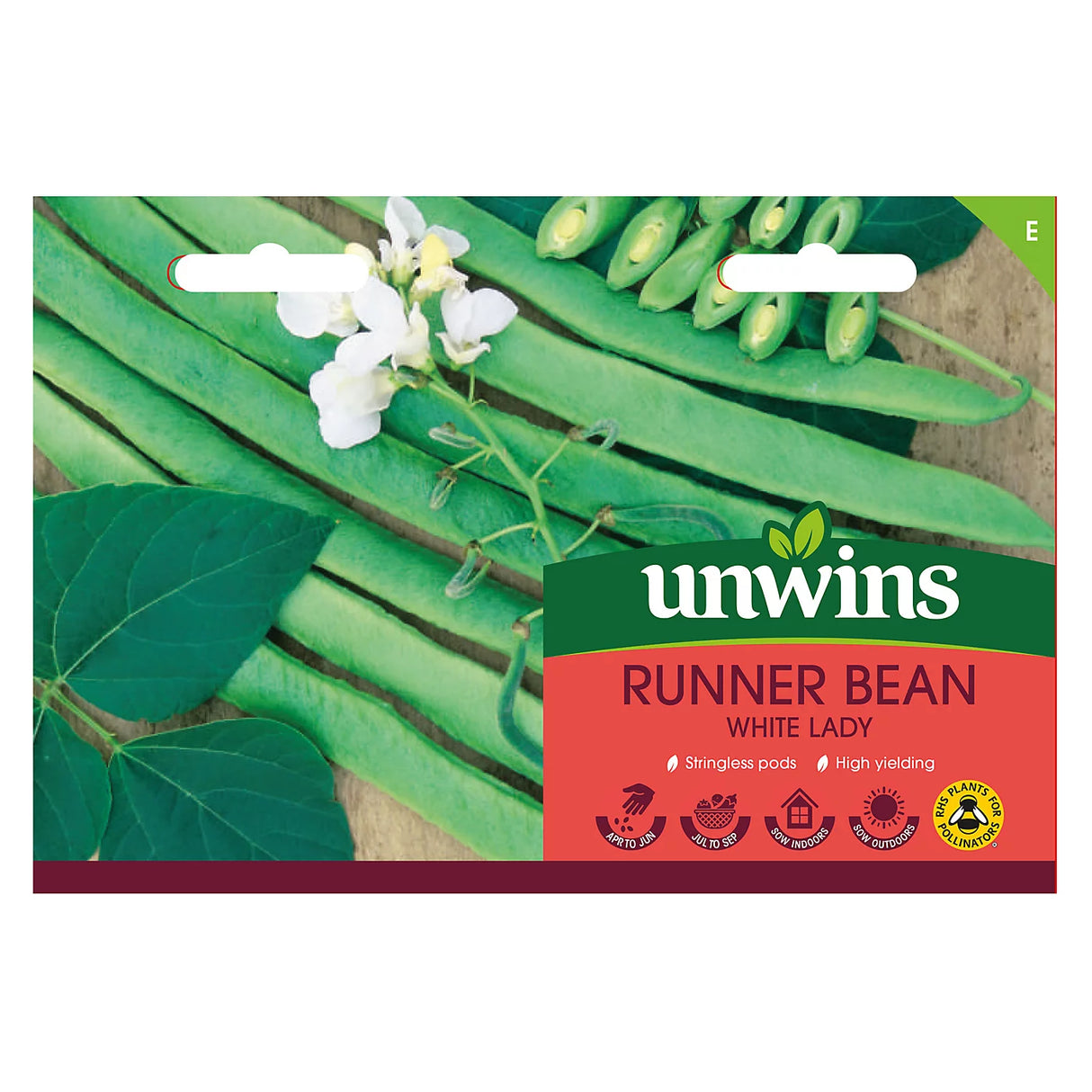 Unwins Runner Bean White Lady Pea & Bean