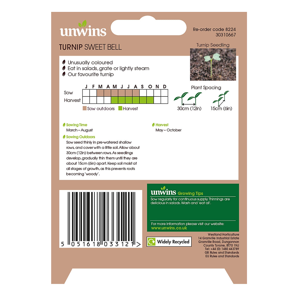 Unwins Turnip Sweet Bell