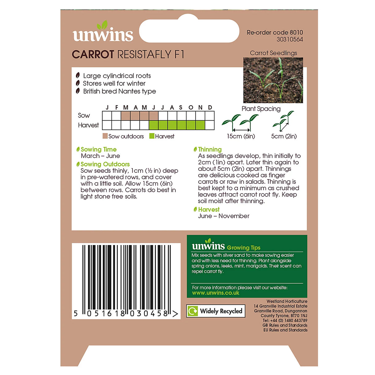 Unwins Carrot Resistafly F1