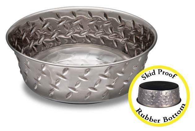 Ruff ‘N Tuff Diamond Plated Bowl Non Skid Bottom 2.8L