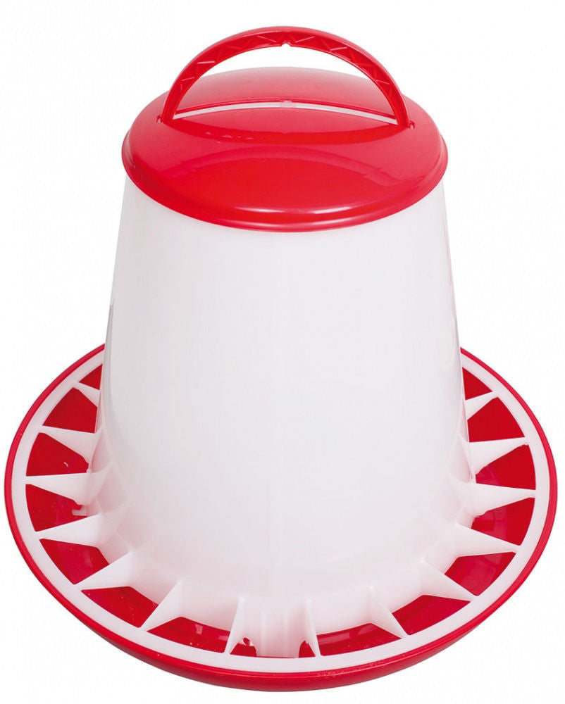 Stockshop Poultry Feeder Red / White 6kg