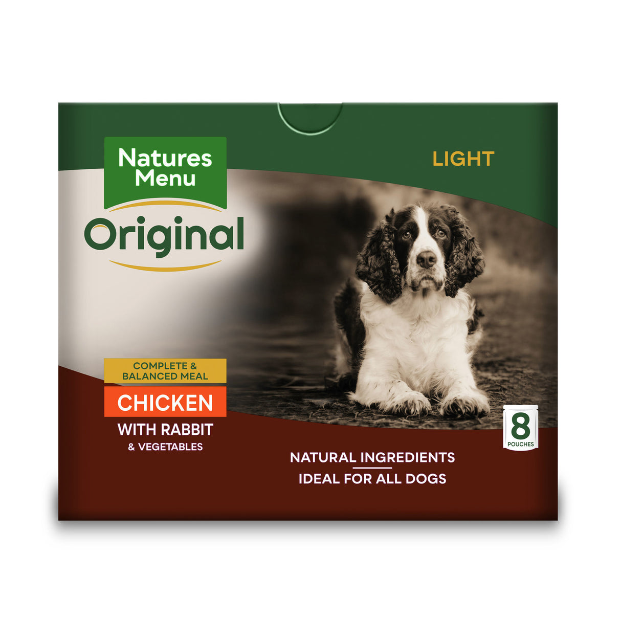 Natures Menu Dog - Light Adult Pouch Box Chicken With Rabbit 8x300g