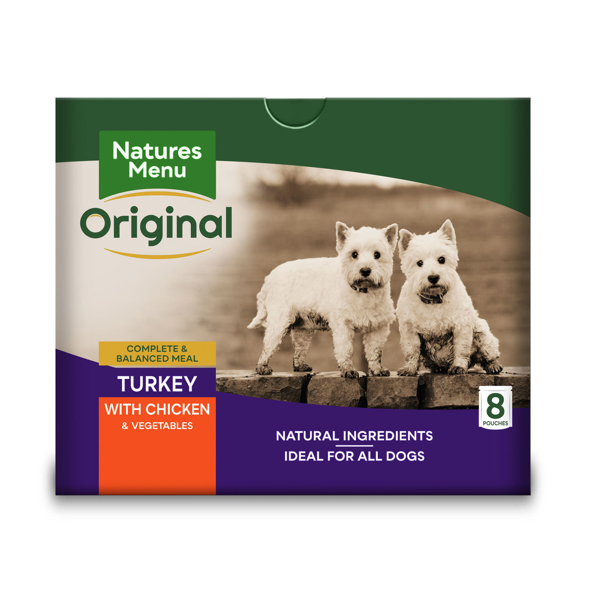 Natures Menu Dog - Adult Pouch Box Turkey With Chicken 8x300g