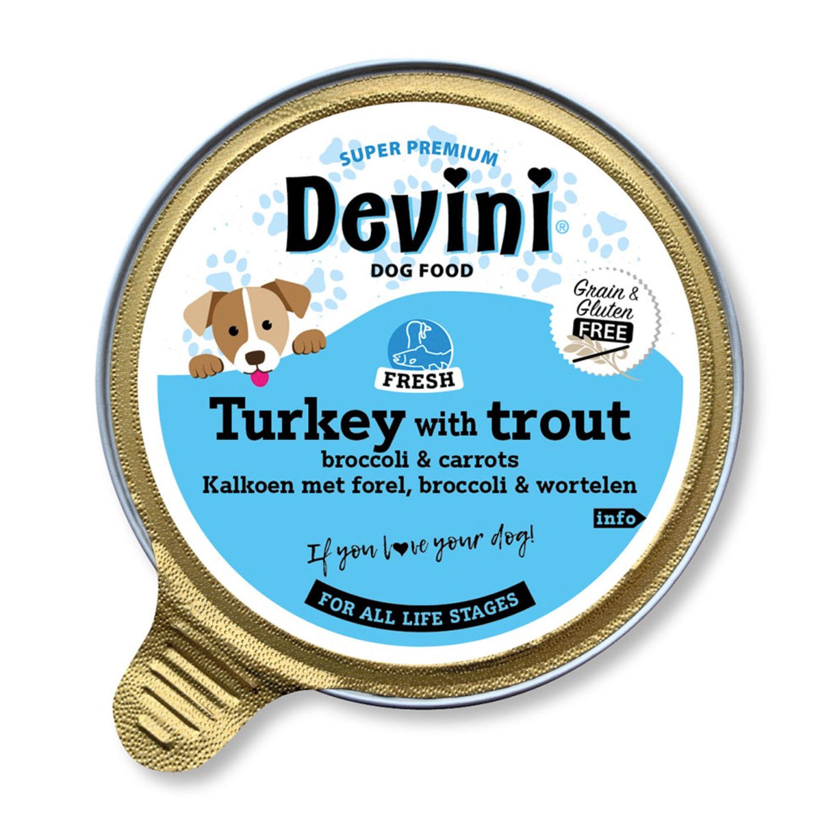 Devini Dog Food Turkey & Trout 12x85g