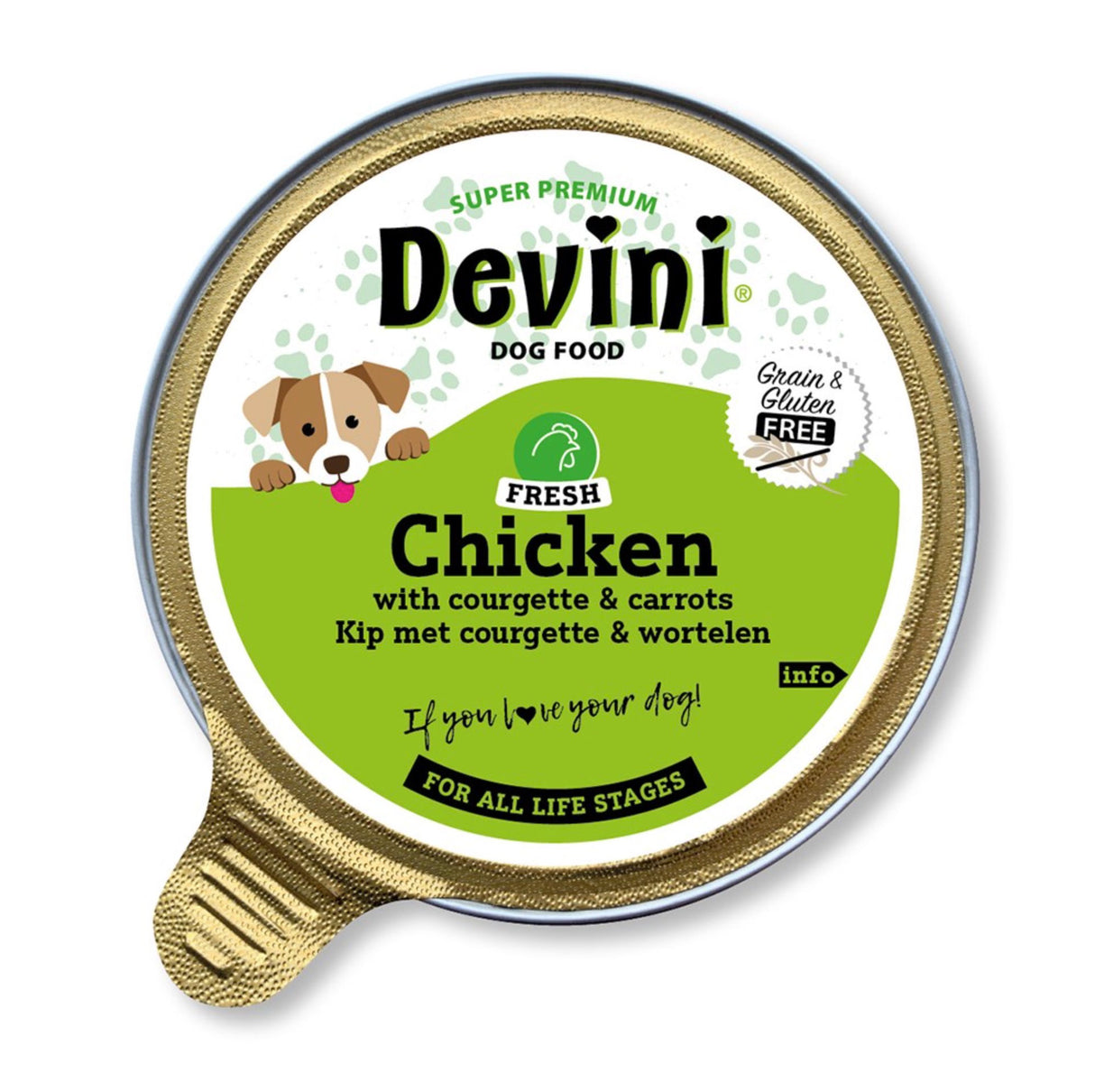 Devini Dog Food Chicken 12x85g