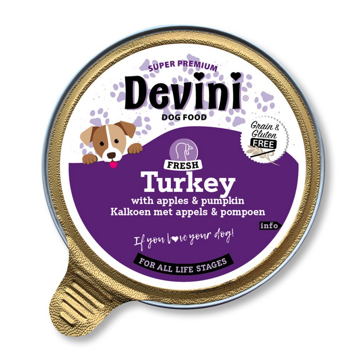 Devini Dog Food Turkey 12x85g