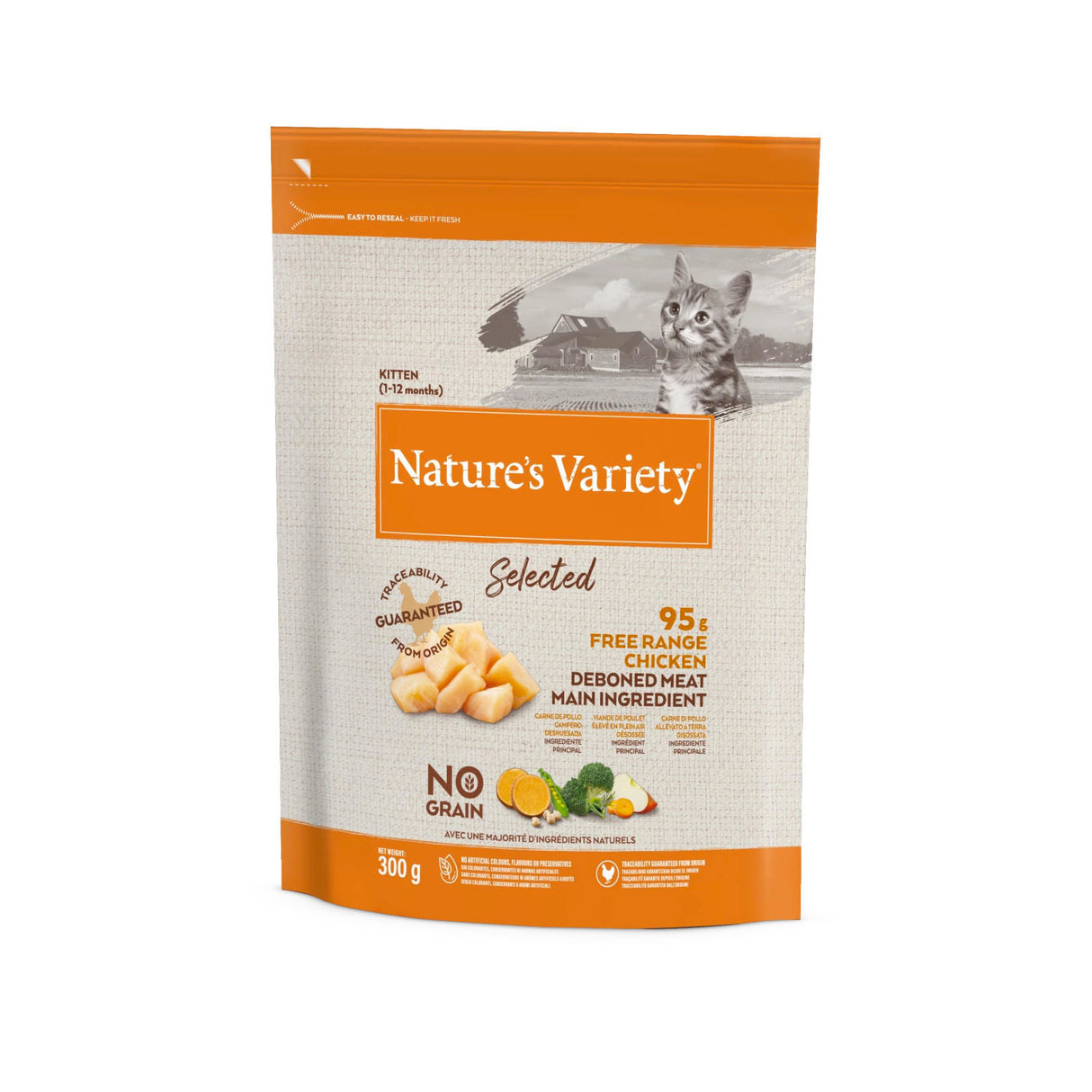 Natures Variety Cat - Selected Dry Free Range Chicken For Kittens 300g