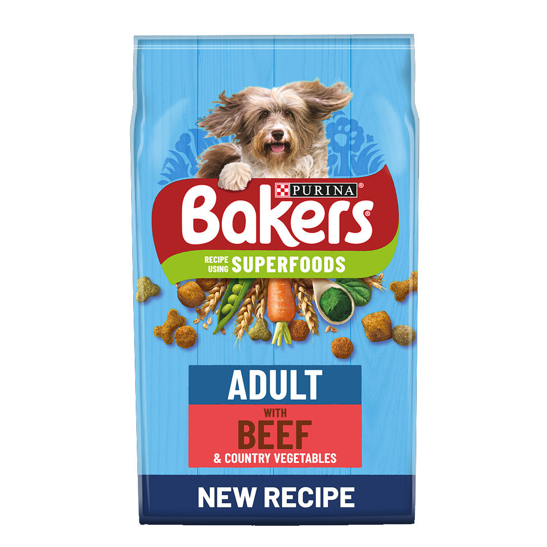 Bakers Beef With Vegetables Dry Dog Food 14kg