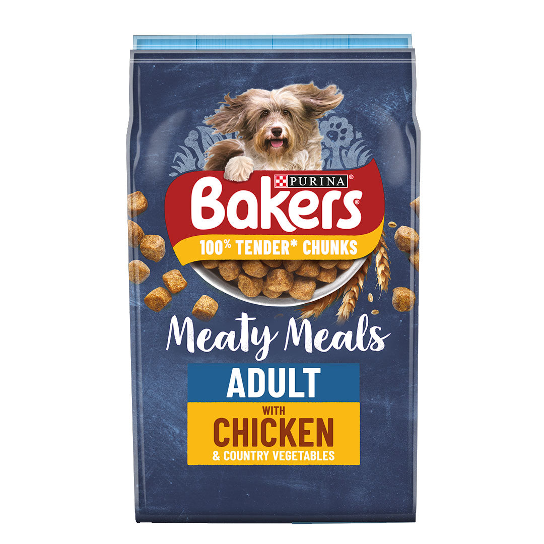 Bakers Meaty Meals With Chicken Dry Dog Food 2.7kg