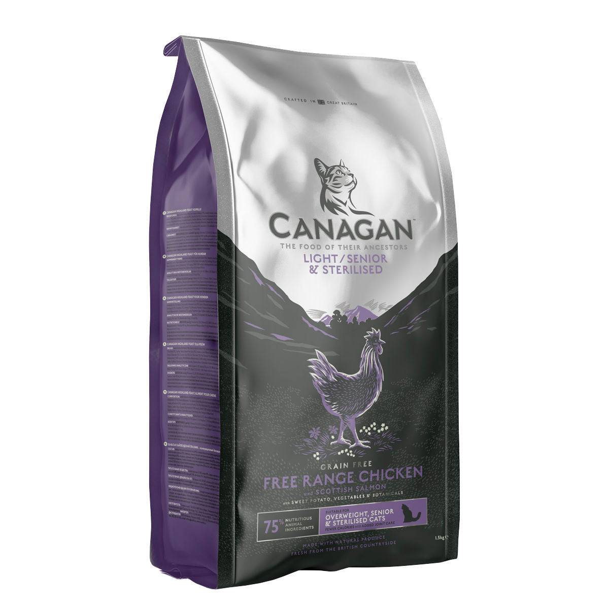 Canagan Cat - Light / Senior & Sterilised Free Range Chicken With Scottish Salmon 375g