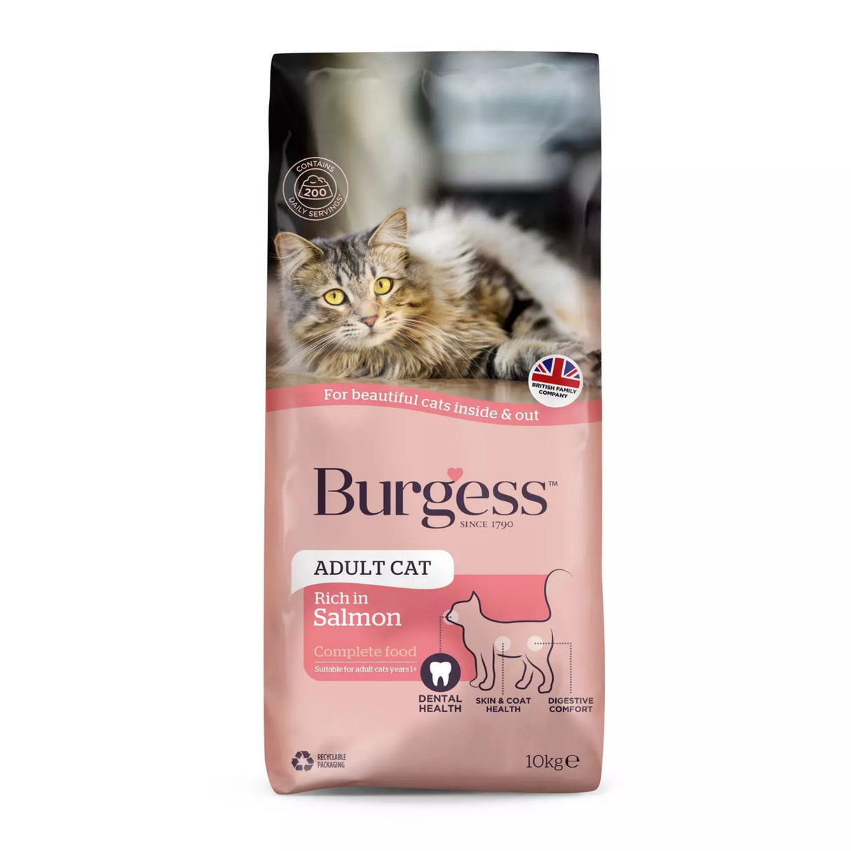 Burgess Cat - Adult Rich In Salmon 10kg