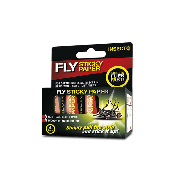 Insecto Fly Sticky Paper 4 Rolls