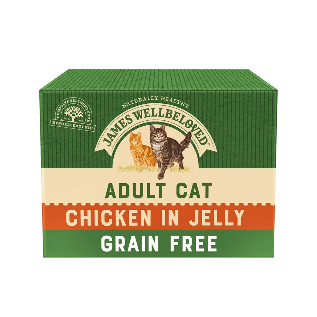 James Wellbeloved Cat - Grain Free Adult Chicken Pouches 12x85g