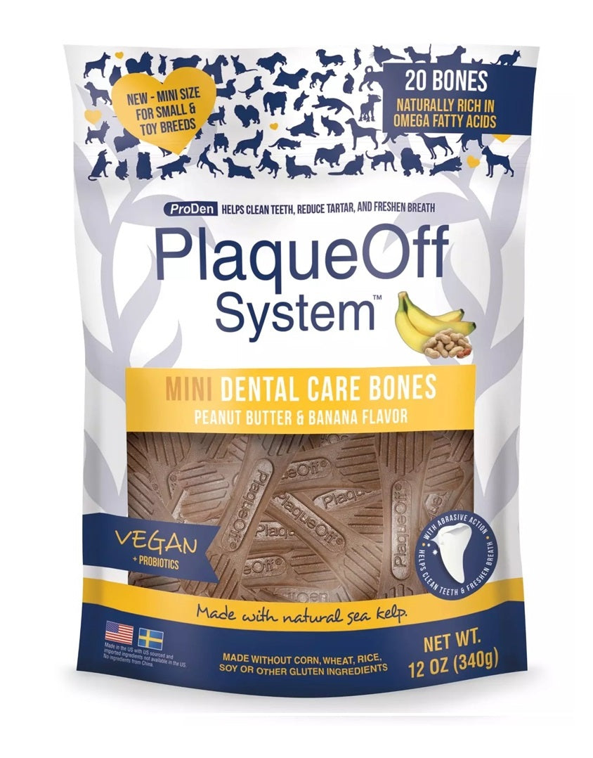 ProDen PlaqueOff Dental Mini Bones Peanut Butter & Banana 340g