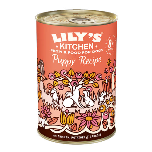 Lily's Kitchen Dog Tin Chicken Dinner for Puppies 6x400g