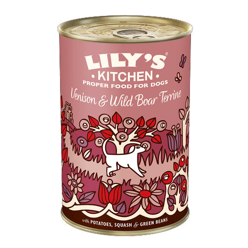 Lily's Kitchen Dog Tin Venison & Wild Boar Terrine 6x400g