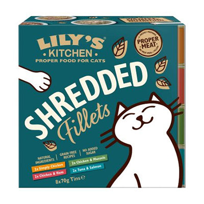 Lily's Kitchen Cat - Tins Shredded Fillets Multipack 8x70g