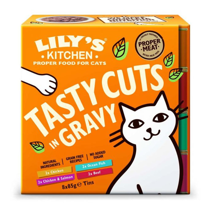 Lily's Kitchen Cat - Tins Tasty Cuts Gravy Mixed Multipack 8x85g