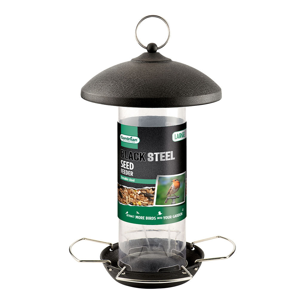 Gardman Black Steel Feeder Seed Large