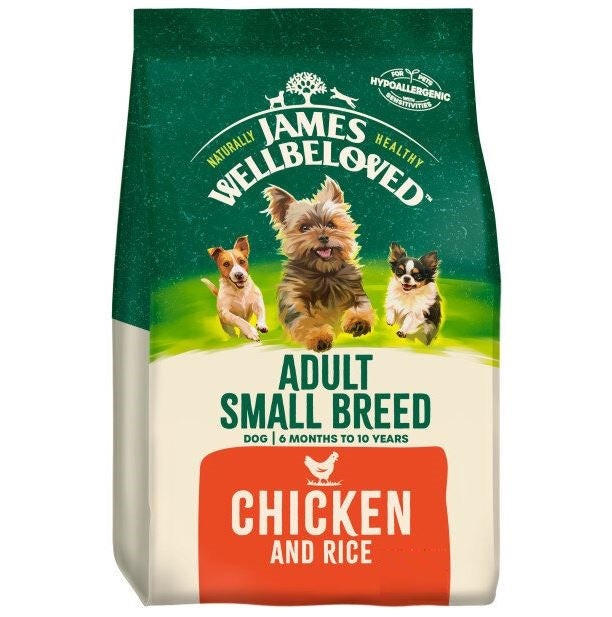 James Wellbeloved Dog - Adult Small Breed Chicken & Rice 7.5kg