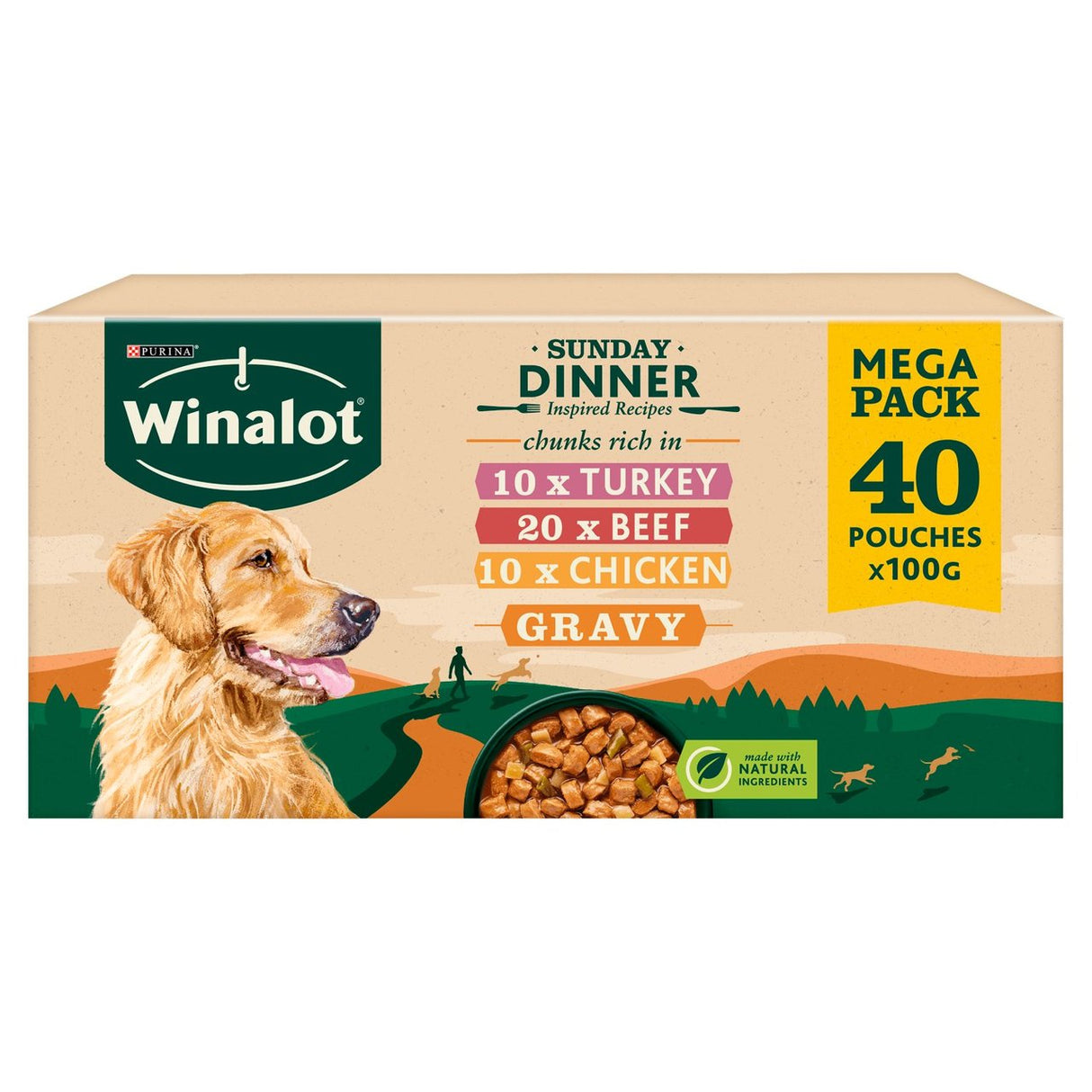 Winalot Sunday Dinner Pouches 40x100g