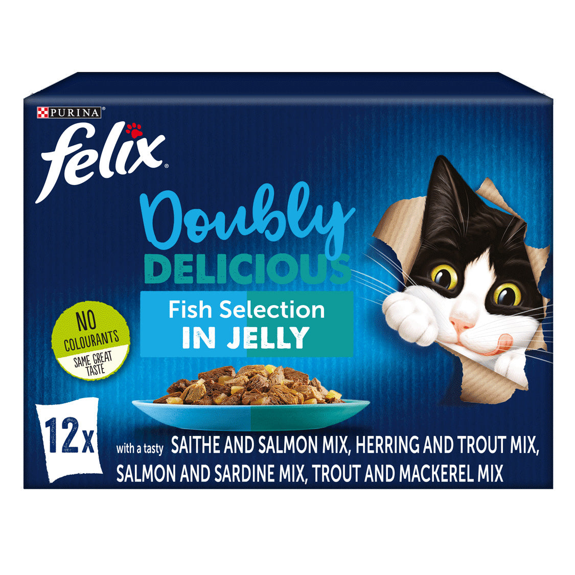 Felix As Good As It Looks Doubly Delicious Fish Selection in Jelly Wet Cat Food 12x100g