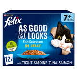 Felix As Good As It Looks Senior Fish Selection in Jelly Wet Cat Food 12x100g