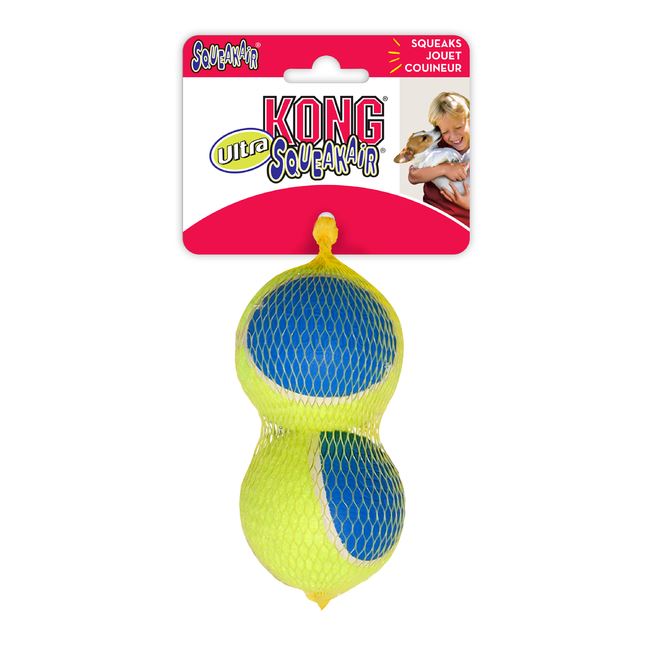 KONG Ultra Squeakair Ball 2 Pack 3" Large