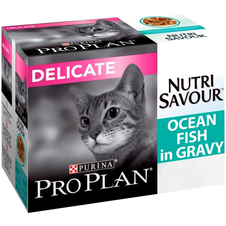 Pro Plan Cat - Delicate Digestion Ocean Fish Adult Wet Cat Food 10x85g