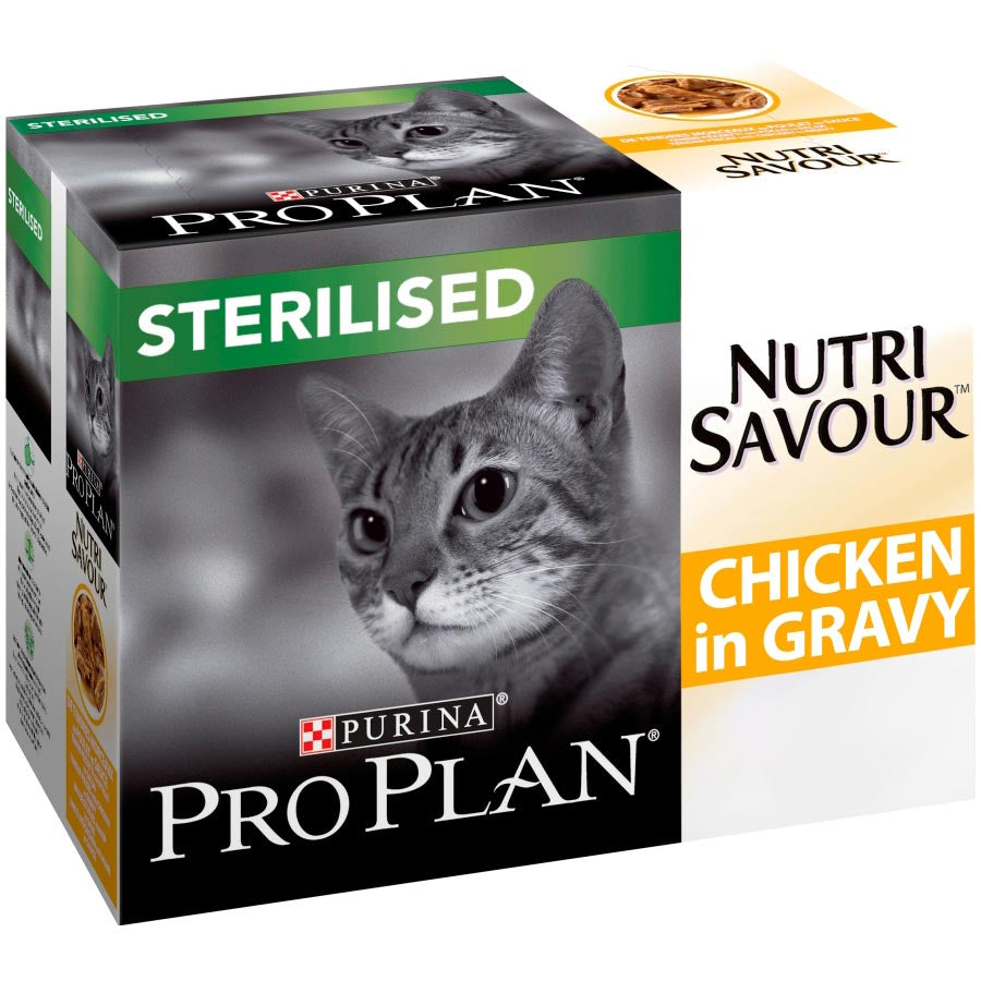 Pro Plan Cat - Sterilised Maintenance with Chicken in Gravy Wet Cat Food 10x85g