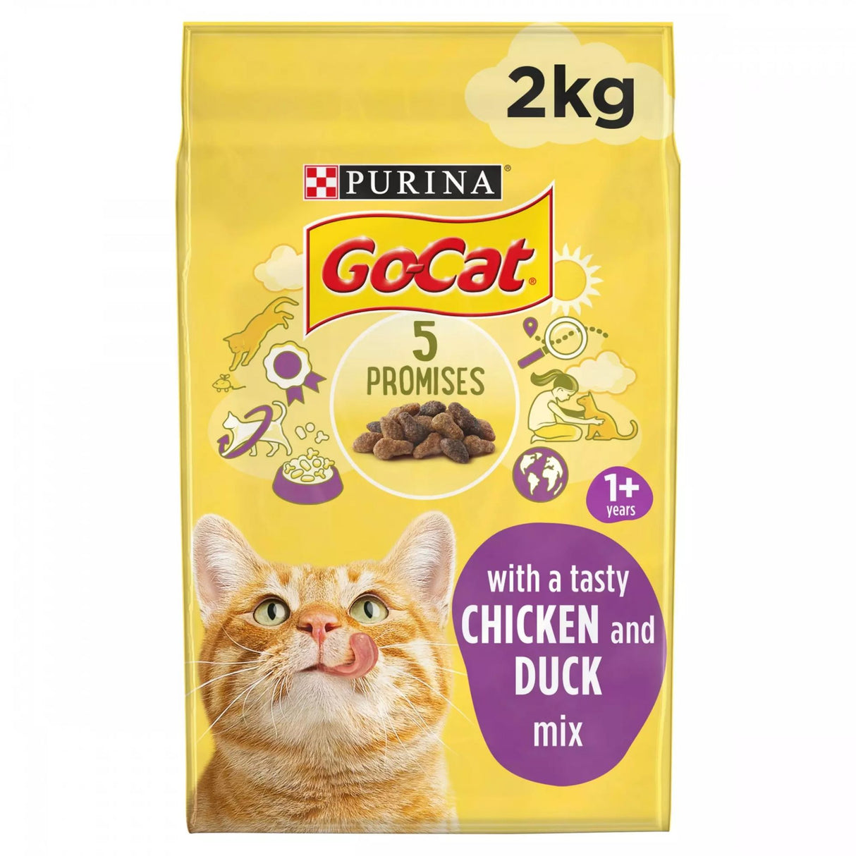 Go-Cat Adult Chicken and Duck Dry Cat Food 2kg