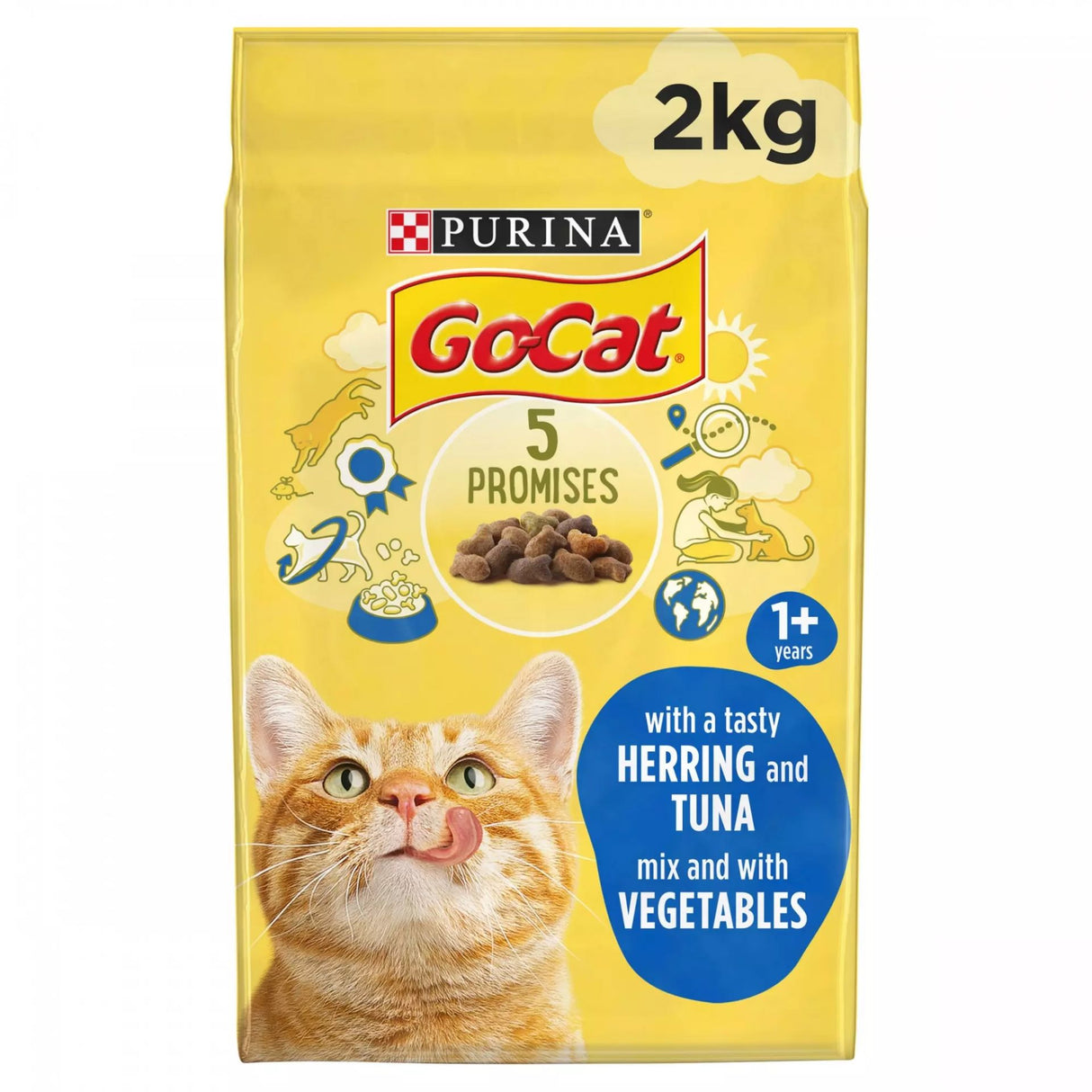 Go-Cat Adult Tuna and Herring Dry Cat Food 2kg