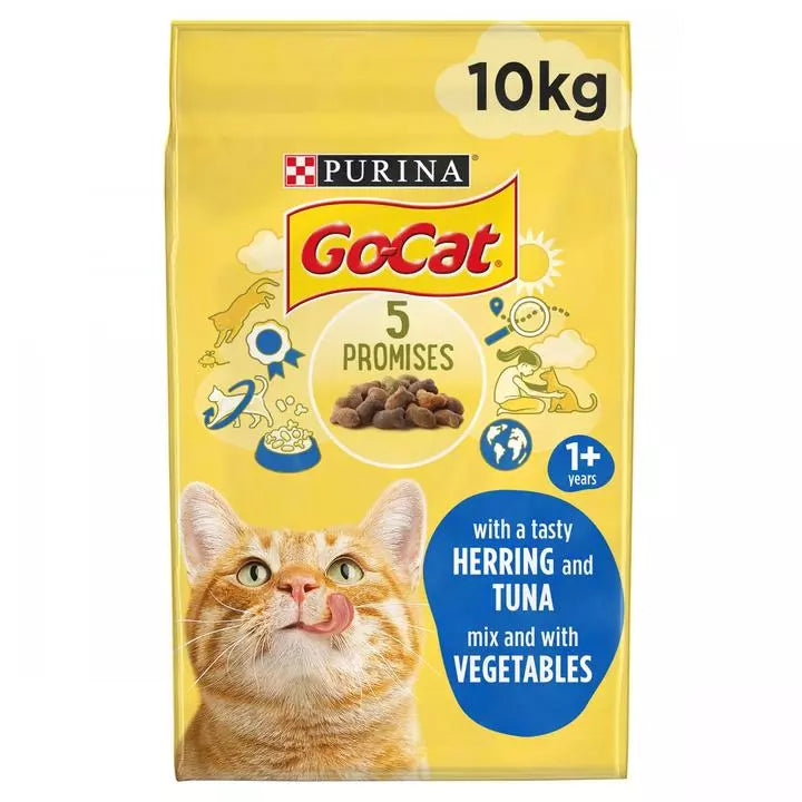 Go-Cat Adult Tuna and Herring Dry Cat Food 10kg